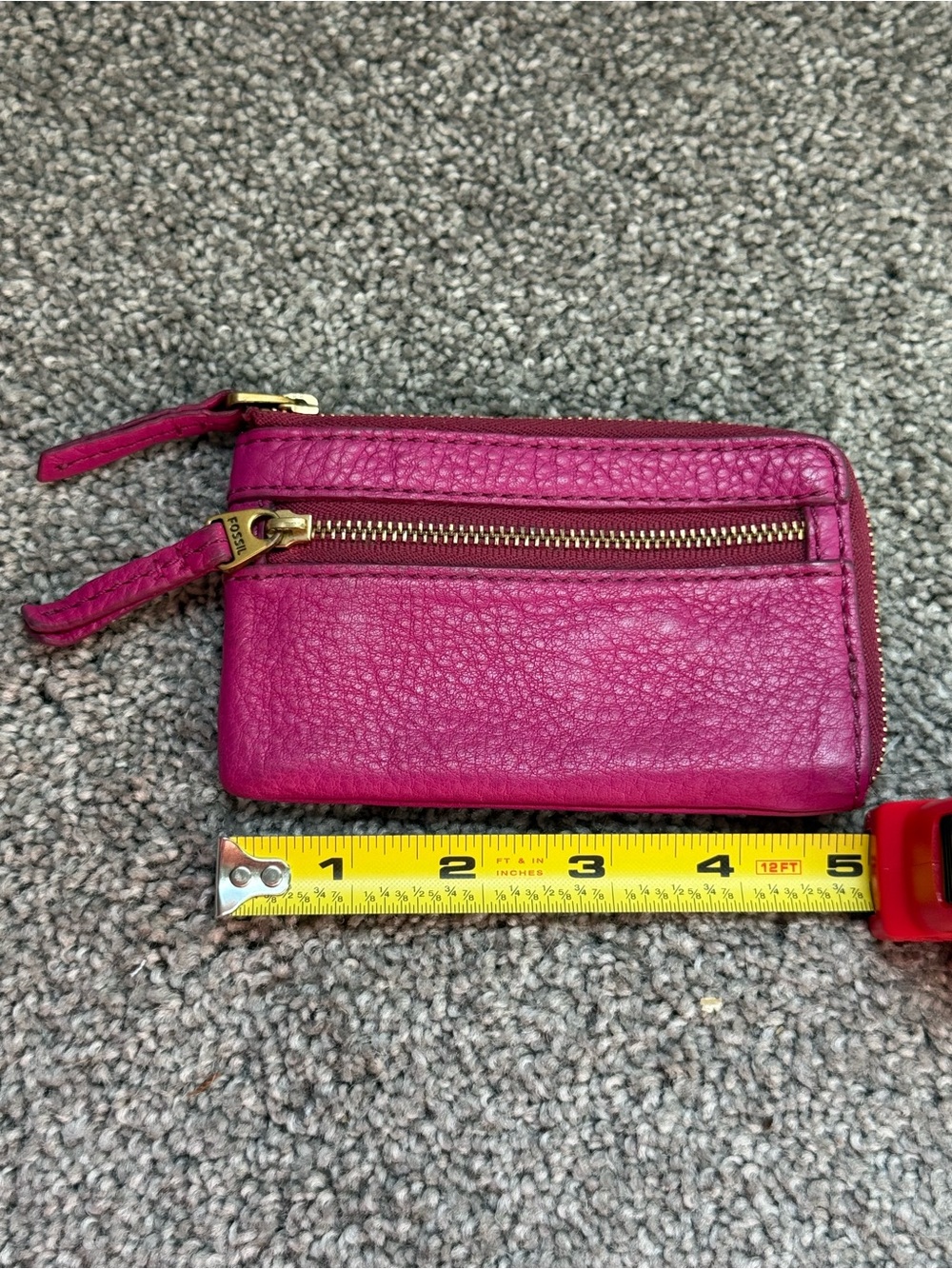 Fossil Women’s Leather Zip Card Wallet - Pink